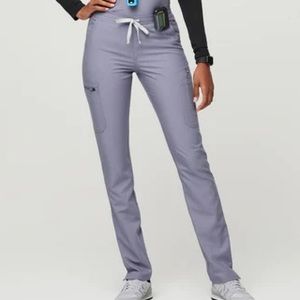FIGS Vapor Blue Space Dye Yola Skinny Scrub Pants - XS